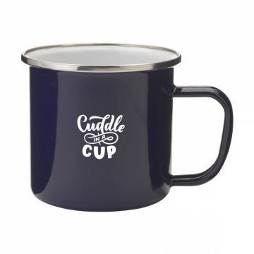 Retro Silver Emaille Mug