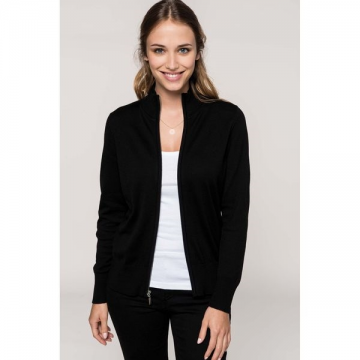 Cardigan zippé femme