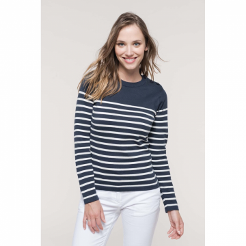 Pull marin femme