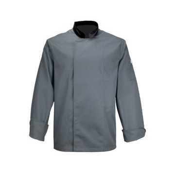 VESTE CUISINE ML PC  GRIS/NOIR