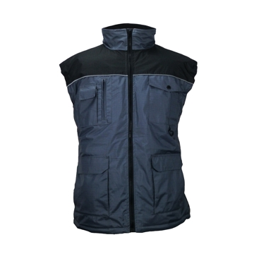 GILET RIPSTOP GRIS/NOIR