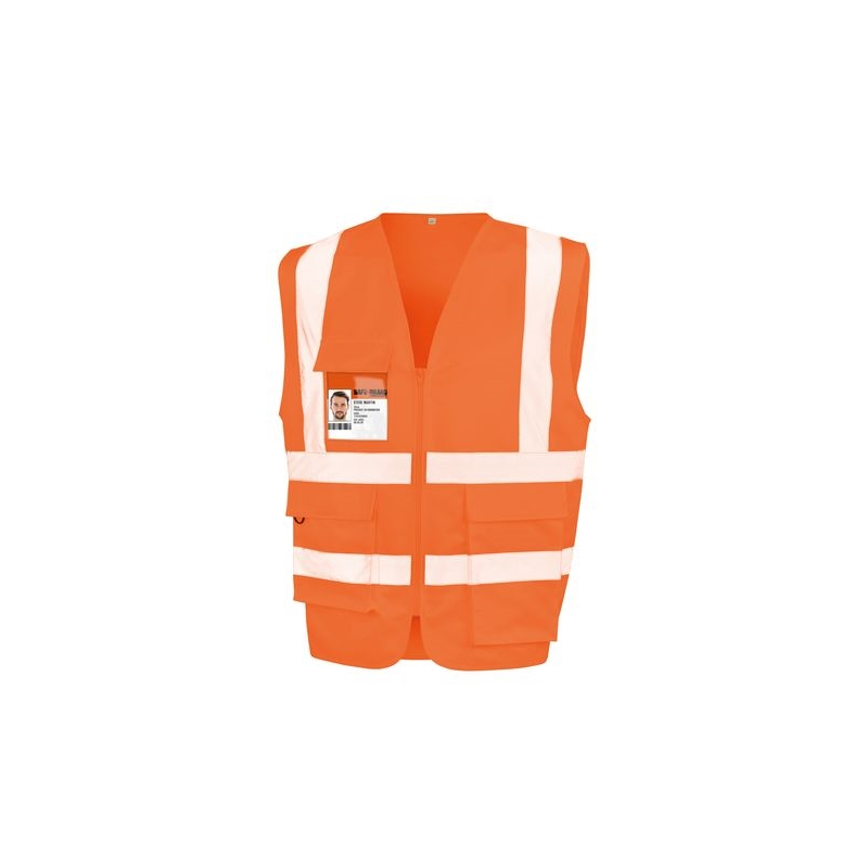 Gilet de sécurité zippé orange /XL