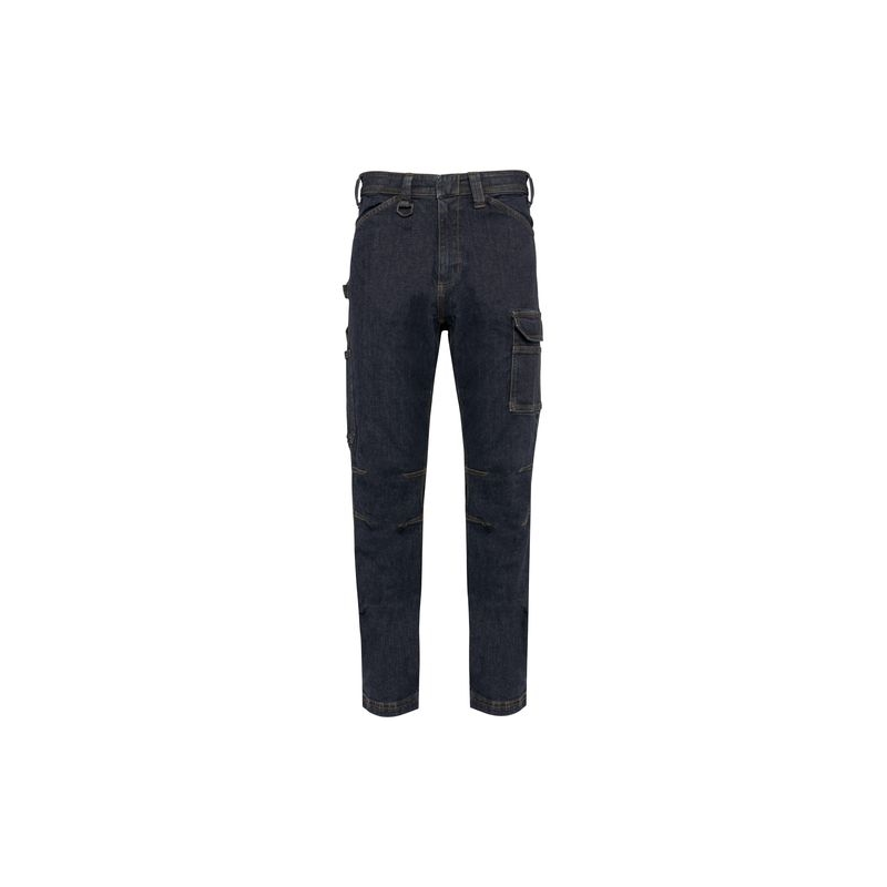 Pantalon jean de travail - Multipoches - Pratique et très fonctionnel -  Epais et résistant - Renforcé et confortable - Tailles du 36 au 54